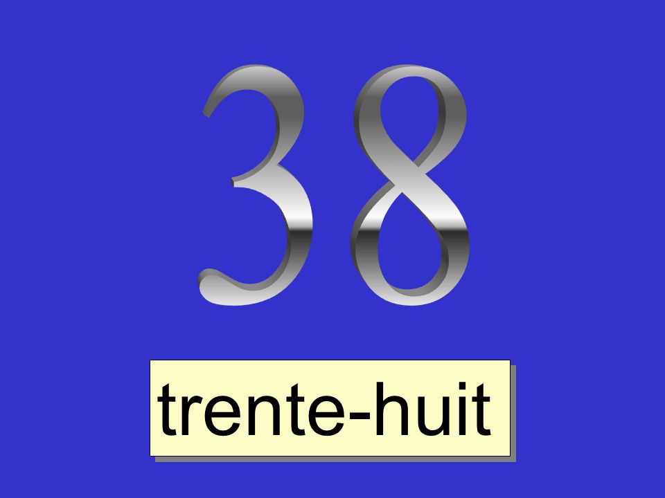 Chiffre 38 écrit en gros