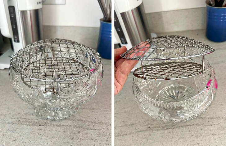 Vase avec grille intégrée