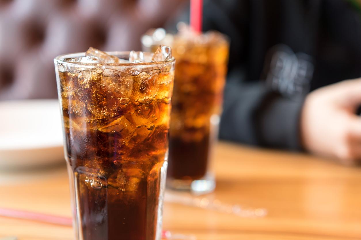 Verre de soda avec bulles