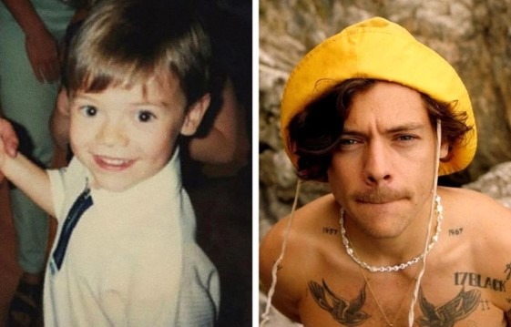 Harry Styles enfant, sourire malicieux