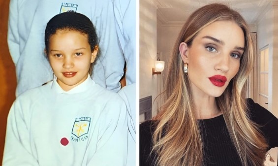 Rosie Huntington-Whiteley enfant, grands yeux clairs
