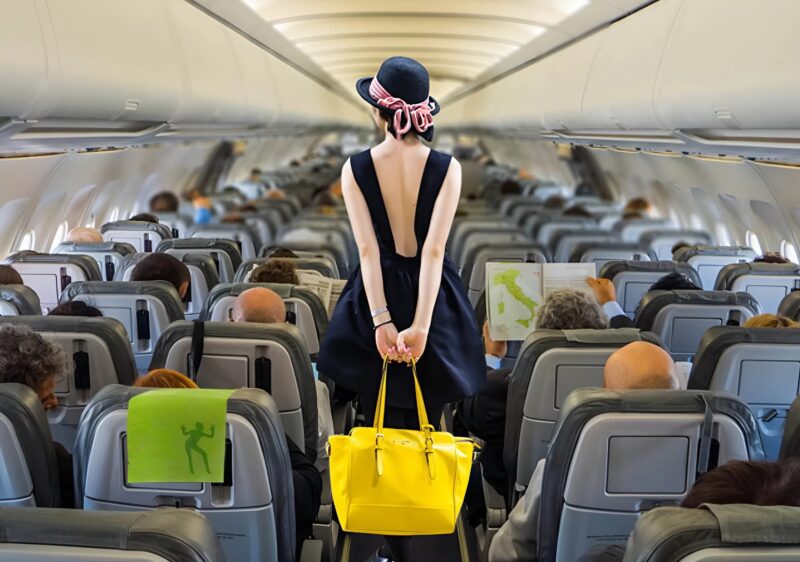 Conflit entre passagères dans un avion