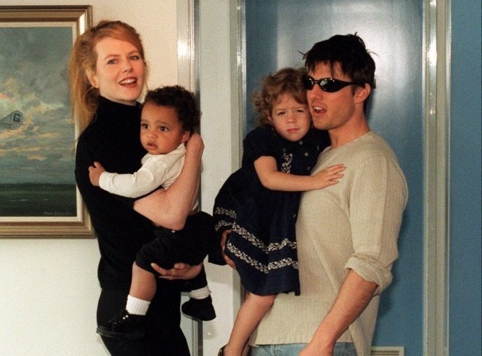 Tom Cruise avec ses enfants adoptés