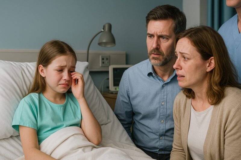 Jeune fille se réveillant d'un coma