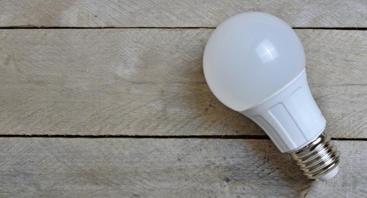 Ampoule LED démontée montrant ses composants internes