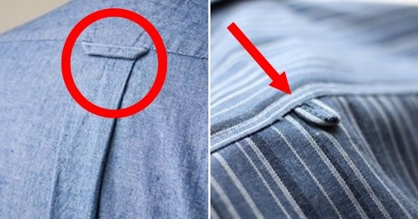 Zoom sur la languette d'une chemise