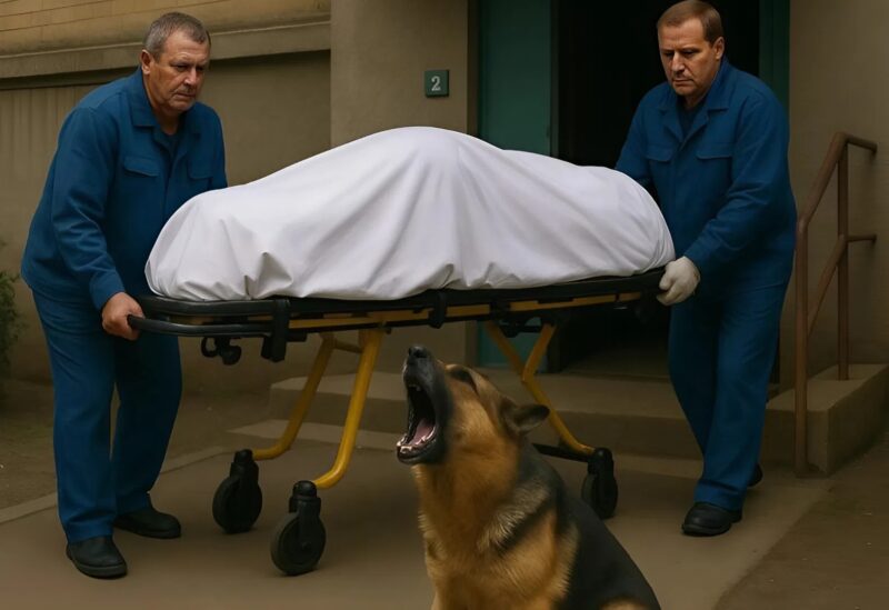 Chien veillant sur son maître convalescent