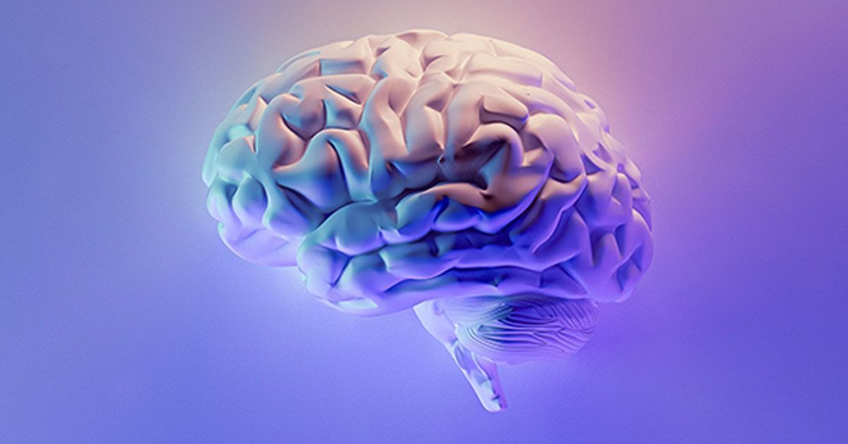 Cerveau en activité représenté de manière artistique