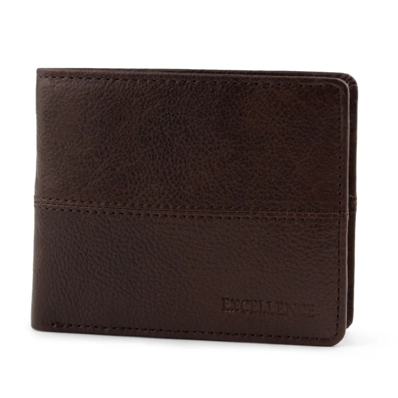 Portefeuille en cuir vintage ouvert