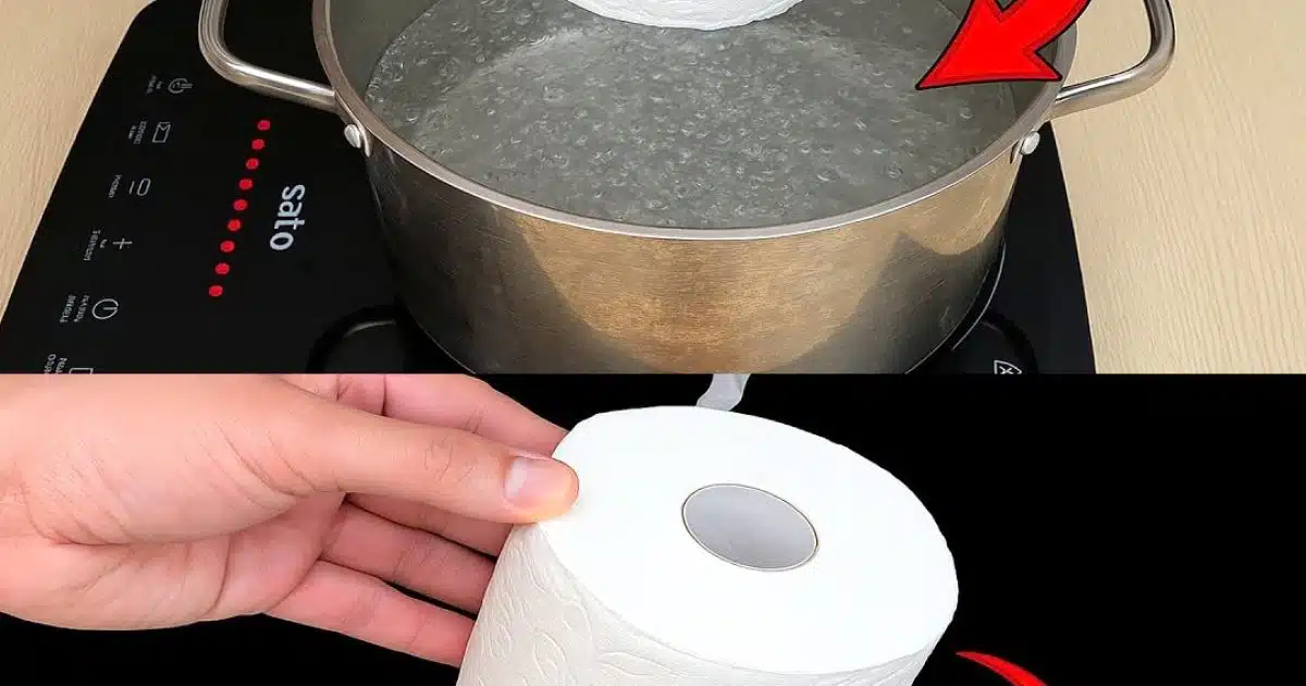Papier toilette bouilli transformé en pâte à réparer