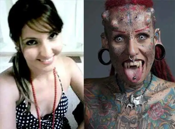 Maria José Cristerna arborant ses tatouages artistiques